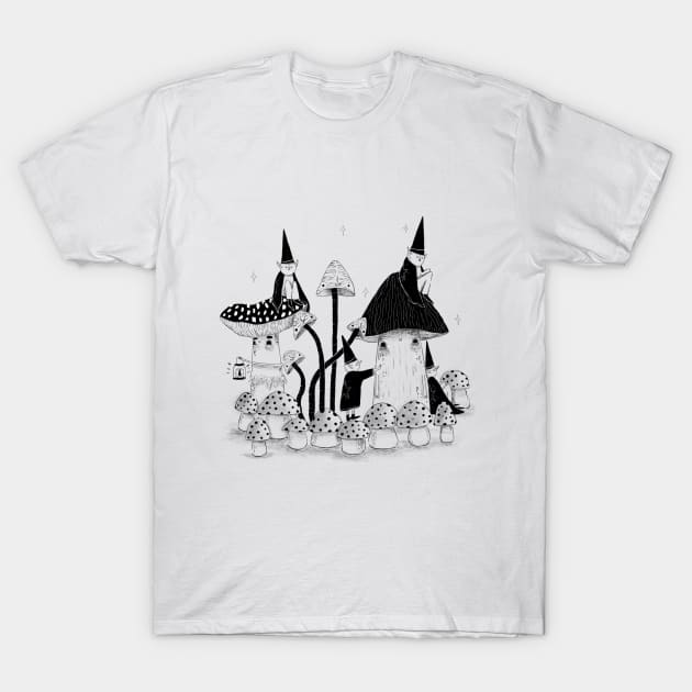 Mushroom Family T-Shirt by chiarodiluna